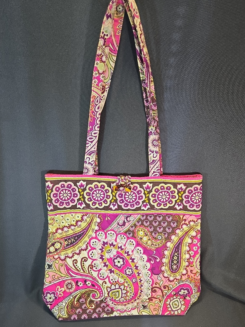 Vera Bradley Retired Very Berry Paisley Tote / Purse